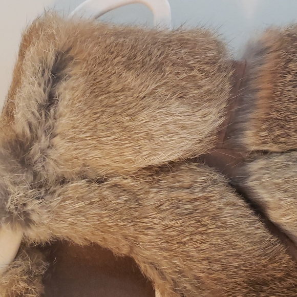 Rabbit fur Juliette Longuet size small. Shades of brown. - Picture 3 of 8